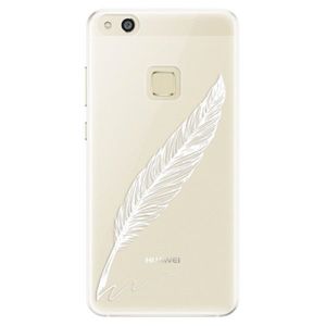 Silikónové puzdro iSaprio - Writing By Feather - white - Huawei P10 Lite vyobraziť