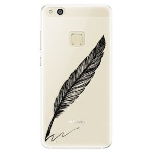 Silikónové puzdro iSaprio - Writing By Feather - black - Huawei P10 Lite vyobraziť