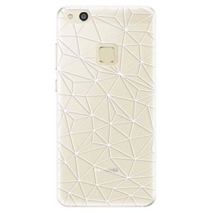 Silikónové puzdro iSaprio - Abstract Triangles 03 - white - Huawei P10 Lite vyobraziť