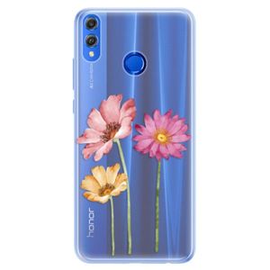 Silikónové puzdro iSaprio - Three Flowers - Huawei Honor 8X vyobraziť