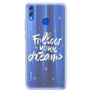Silikónové puzdro iSaprio - Follow Your Dreams - white - Huawei Honor 8X vyobraziť