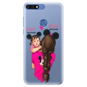 Silikónové puzdro iSaprio - Mama Mouse Brunette and Girl - Huawei Honor 7C vyobraziť