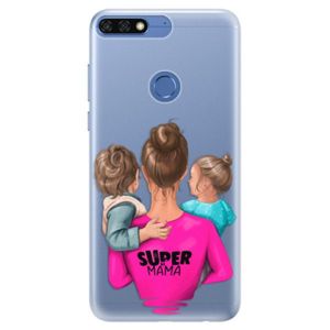 Silikónové puzdro iSaprio - Super Mama - Boy and Girl - Huawei Honor 7C vyobraziť