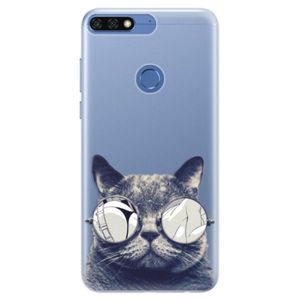 Silikónové puzdro iSaprio - Crazy Cat 01 - Huawei Honor 7C vyobraziť