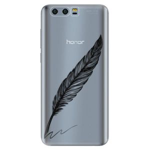 Silikónové puzdro iSaprio - Writing By Feather - black - Huawei Honor 9 vyobraziť