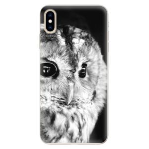Silikónové puzdro iSaprio - BW Owl - iPhone XS Max vyobraziť