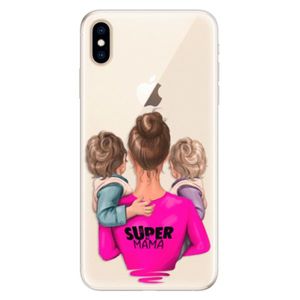 Silikónové puzdro iSaprio - Super Mama - Two Boys - iPhone XS Max vyobraziť
