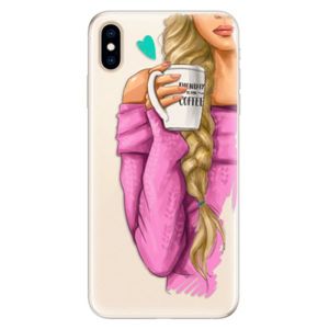 Silikónové puzdro iSaprio - My Coffe and Blond Girl - iPhone XS Max vyobraziť