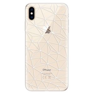 Silikónové puzdro iSaprio - Abstract Triangles 03 - white - iPhone XS Max vyobraziť