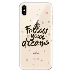 Silikónové puzdro iSaprio - Follow Your Dreams - black - iPhone XS Max vyobraziť