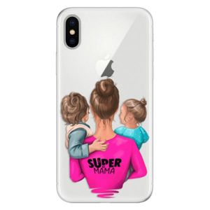 Silikónové puzdro iSaprio - Super Mama - Boy and Girl - iPhone X vyobraziť