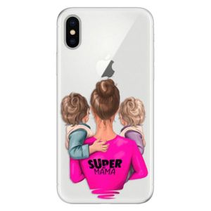 Silikónové puzdro iSaprio - Super Mama - Two Boys - iPhone X vyobraziť