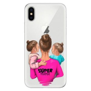Silikónové puzdro iSaprio - Super Mama - Two Girls - iPhone X vyobraziť