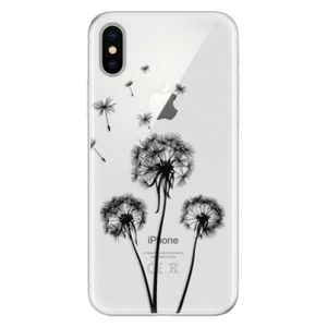 Silikónové puzdro iSaprio - Three Dandelions - black - iPhone X vyobraziť