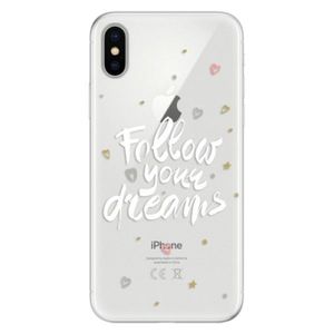 Silikónové puzdro iSaprio - Follow Your Dreams - white - iPhone X vyobraziť