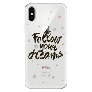 Silikónové puzdro iSaprio - Follow Your Dreams - black - iPhone X vyobraziť