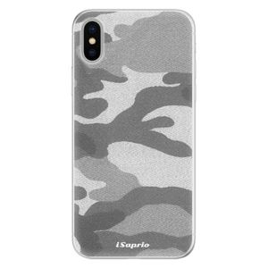 Silikónové puzdro iSaprio - Gray Camuflage 02 - iPhone X vyobraziť