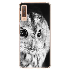Plastové puzdro iSaprio - BW Owl - Samsung Galaxy A7 (2018) vyobraziť