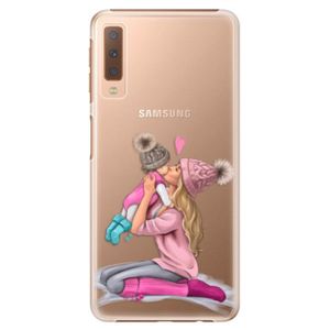 Plastové puzdro iSaprio - Kissing Mom - Blond and Girl - Samsung Galaxy A7 (2018) vyobraziť