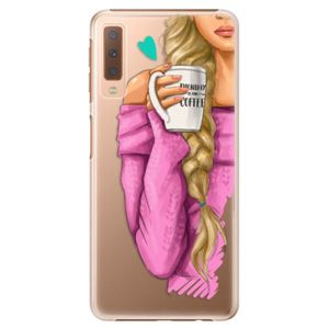 Plastové puzdro iSaprio - My Coffe and Blond Girl - Samsung Galaxy A7 (2018) vyobraziť