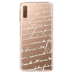 Plastové puzdro iSaprio - Handwriting 01 - white - Samsung Galaxy A7 (2018) vyobraziť