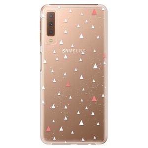 Plastové puzdro iSaprio - Abstract Triangles 02 - white - Samsung Galaxy A7 (2018) vyobraziť