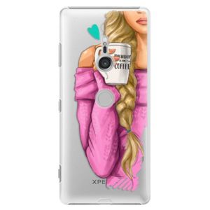 Plastové puzdro iSaprio - My Coffe and Blond Girl - Sony Xperia XZ3 vyobraziť