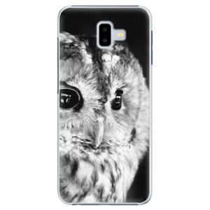 Plastové puzdro iSaprio - BW Owl - Samsung Galaxy J6+ vyobraziť