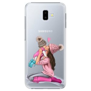 Plastové puzdro iSaprio - Kissing Mom - Brunette and Girl - Samsung Galaxy J6+ vyobraziť