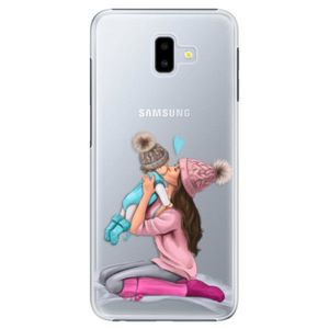 Plastové puzdro iSaprio - Kissing Mom - Brunette and Boy - Samsung Galaxy J6+ vyobraziť