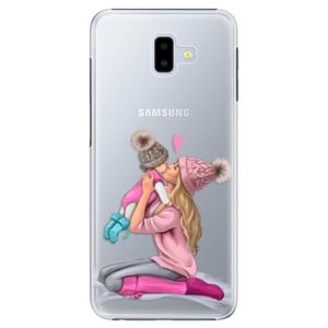 Plastové puzdro iSaprio - Kissing Mom - Blond and Girl - Samsung Galaxy J6+ vyobraziť