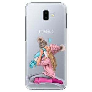 Plastové puzdro iSaprio - Kissing Mom - Blond and Boy - Samsung Galaxy J6+ vyobraziť