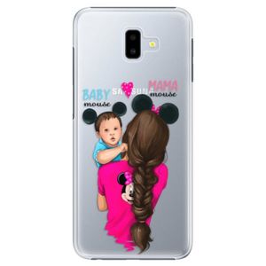 Plastové puzdro iSaprio - Mama Mouse Brunette and Boy - Samsung Galaxy J6+ vyobraziť