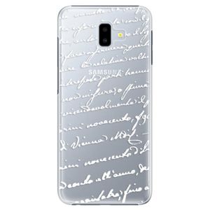 Plastové puzdro iSaprio - Handwriting 01 - white - Samsung Galaxy J6+ vyobraziť