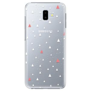 Plastové puzdro iSaprio - Abstract Triangles 02 - white - Samsung Galaxy J6+ vyobraziť
