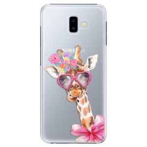 Plastové puzdro iSaprio - Lady Giraffe - Samsung Galaxy J6+ vyobraziť