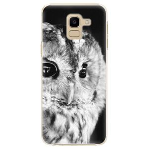 Plastové puzdro iSaprio - BW Owl - Samsung Galaxy J6 vyobraziť