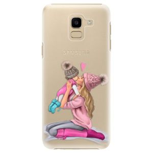 Plastové puzdro iSaprio - Kissing Mom - Blond and Girl - Samsung Galaxy J6 vyobraziť