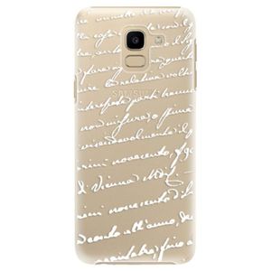 Plastové puzdro iSaprio - Handwriting 01 - white - Samsung Galaxy J6 vyobraziť