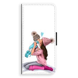Flipové puzdro iSaprio - Kissing Mom - Brunette and Boy - Samsung Galaxy A8 Plus vyobraziť