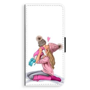Flipové puzdro iSaprio - Kissing Mom - Blond and Girl - Samsung Galaxy A8 Plus vyobraziť