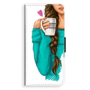 Flipové puzdro iSaprio - My Coffe and Brunette Girl - Samsung Galaxy A8 Plus vyobraziť