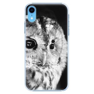 Plastové puzdro iSaprio - BW Owl - iPhone XR vyobraziť