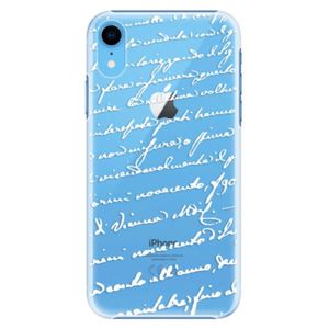 Plastové puzdro iSaprio - Handwriting 01 - white - iPhone XR vyobraziť