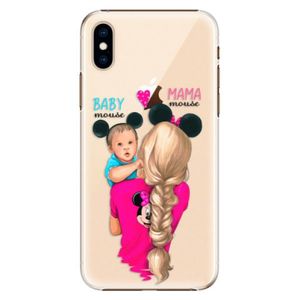Plastové puzdro iSaprio - Mama Mouse Blonde and Boy - iPhone XS vyobraziť