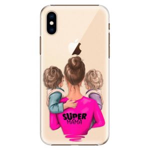 Plastové puzdro iSaprio - Super Mama - Two Boys - iPhone XS vyobraziť
