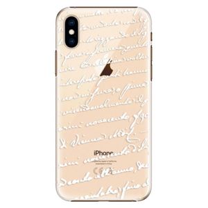 Plastové puzdro iSaprio - Handwriting 01 - white - iPhone XS vyobraziť