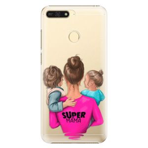 Plastové puzdro iSaprio - Super Mama - Boy and Girl - Huawei Honor 7A vyobraziť