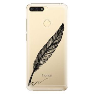 Plastové puzdro iSaprio - Writing By Feather - black - Huawei Honor 7A vyobraziť