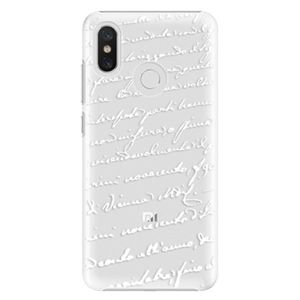 Plastové puzdro iSaprio - Handwriting 01 - white - Xiaomi Mi 8 vyobraziť